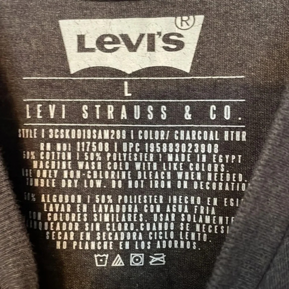 Men's Levi's T-Shirt Size Large (L) - Picture 3 of 4